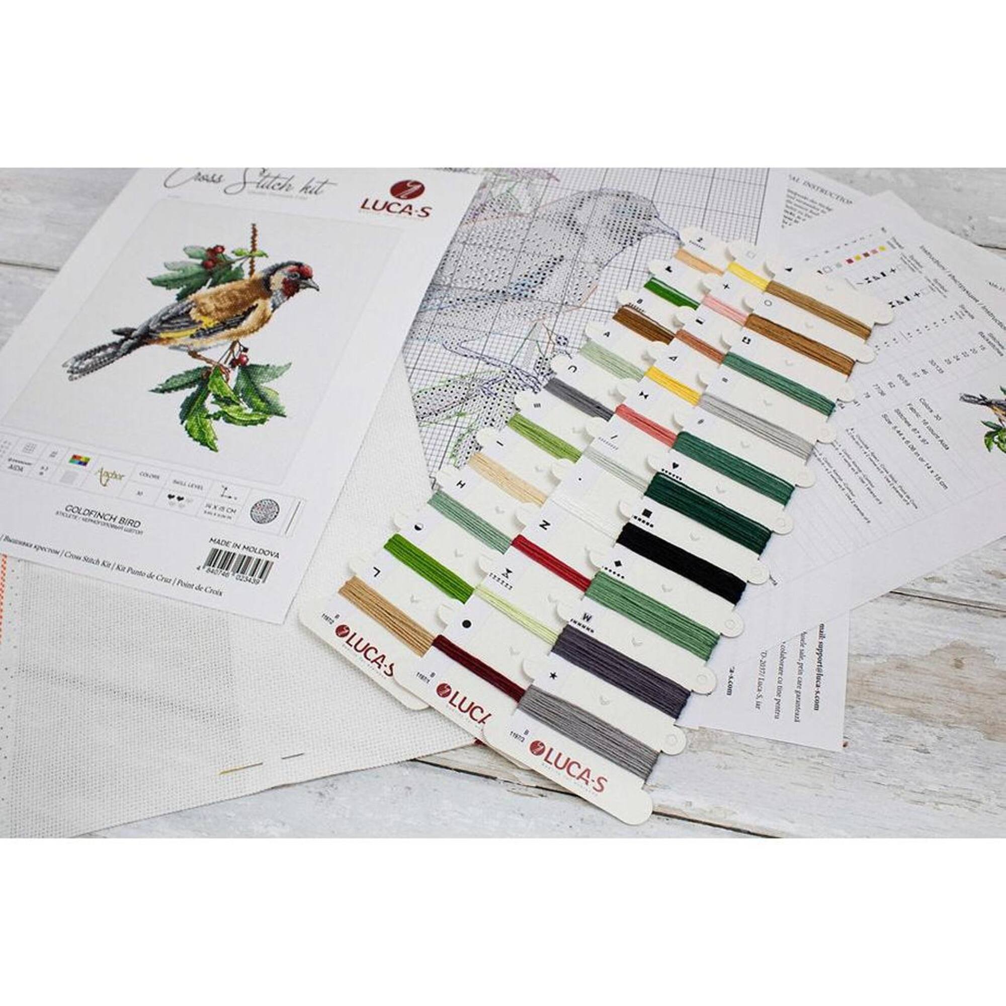 Luca-s Goldfinch Bird Counted Cross Stitch Kit